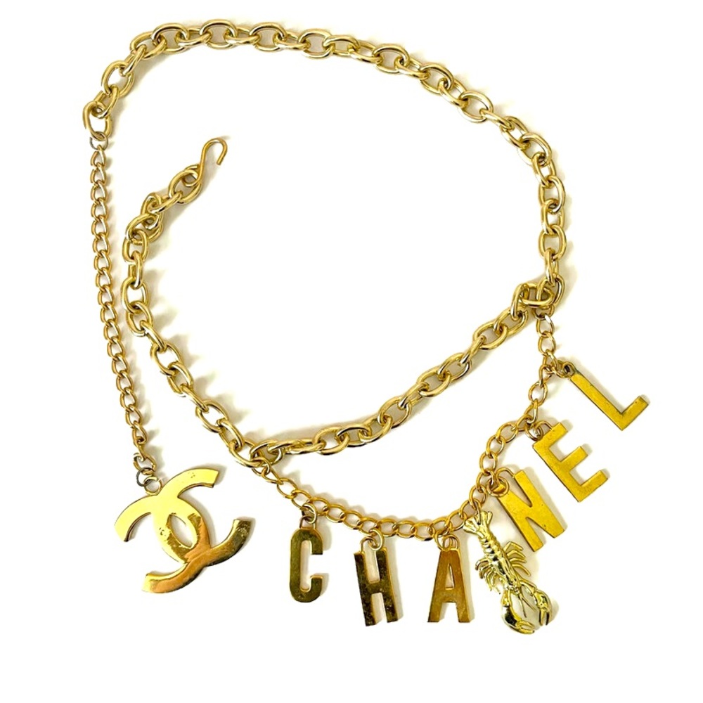 Gold Chain Charm Belt